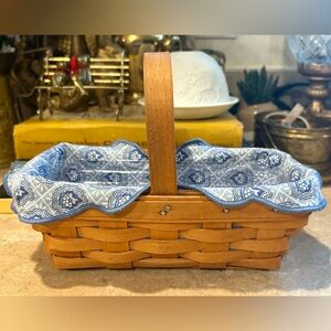 Longaberger Horizon of Hope Basket with Blue Patterned Liner